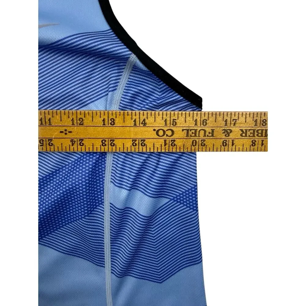 Nike Tank Top Dri Fit Geometric Blue Print Running Yoga Womens Medium